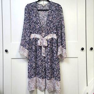Gianni Bini Floral Kimono Dress/coverup, Medium